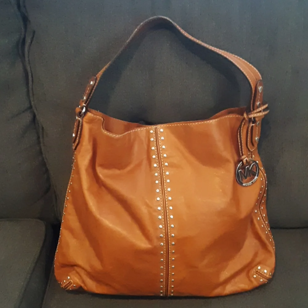Michael Kors Tan Studded Hobo Bag
